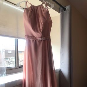 Rose pink bridesmaid dress maxi length NEVER WORN